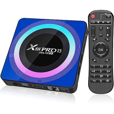 Android 13.0 TV Box, Android Box 4GB RAM 32GB ROM RK3528 Quad-Core Cortex-A53 GPU Mali-450, Box Android TV Supporto 8K 10/100M LAN Enternet 2.4G/5G Dual-Band WiFi 6 BT 5.0 USB 2.0/3.0, HDMI 8K TV Box