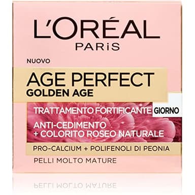 L'ORÉAL Crema Viso Giorno Age Perfect Golden Age, Trattamento Fortificante, Adatto a Pelli Mature, 50 ml