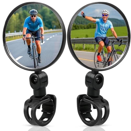 XIANGLONGY 2 Pezzi Specchietto Retrovisore Bici, il Viaggio è Più Sicuro per Viaggiare, Specchietti per Bicicletta Regolabile, Specchietto per Bici Ruotabile di 360°