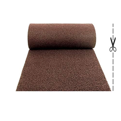 OLIVO.Shop | Twist zerbino ricciolo vinilico, Tappeto asciugapasso drenante Antiscivolo, zerbino Ingresso Esterno Gomma, Marrone Varie Misure (100x150 cm)