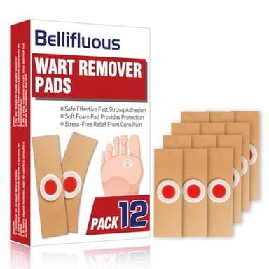 Bellifluous Verruche Rimozione, 12Pacchi Calli Piedi Rimozione, Cerotti Calli Piedi Per Alleviare il Dolore Del Callo, Cura Dei Piedi, Rimuovi Calli Piedi, Callifugo Per Piedi Per Piedi Dita Dei Pied