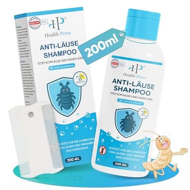 Shampoo antipidocchi – 200 ml Confezione Vantaggio – Shampoo per pidocchi con pettine per pidocchi – Shampoo per pidocchi – Conf. per adulti e bambini (shampoo per pidocchi, 200 ml)