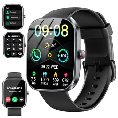 Smartwatch Uomo Donna, 2025 Orologio Smart Watch con Effettua/Risposta Chiamate, 1,91'' HD Orologio Fitness con Sonno/Cardiofrequenzimetro/Contapassi, 112+ Sportive Fitness Tracker per Android iOS