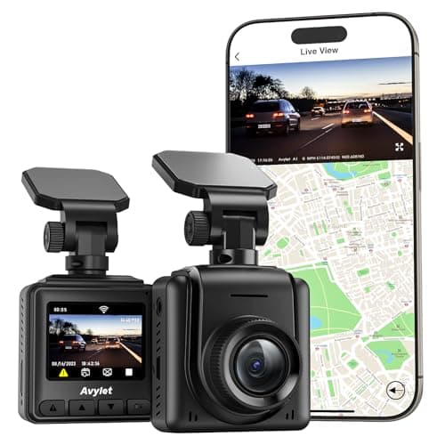 2K Dash Cam Auto Wi-Fi,Telecamera per Auto Mini con APP,Supporta il Modulo GPS Esterno, Grandangolare di 170°,Visione Notturna,24H Monitor di Parcheggio,Rilevamento di Movimento,G-Sensor, Schermo IPS