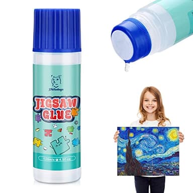 PHILODOGS Colla, Colla per puzzle, 120ML Colla per puzzle per puzzle da 500/1000/1500 pezzi, Colla PVA non tossica, Colla adesiva, Asciugatura rapida