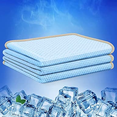 KANKAEU Coperta Estiva 200x230 cm, Coperta Refrigerante Letto,Coperta Estiva Matrimoniale, Assorbente del Sudore e Traspirante, Coperta Rinfrescante Letto, Mantiene Fresco Tutta La Notte, Blu