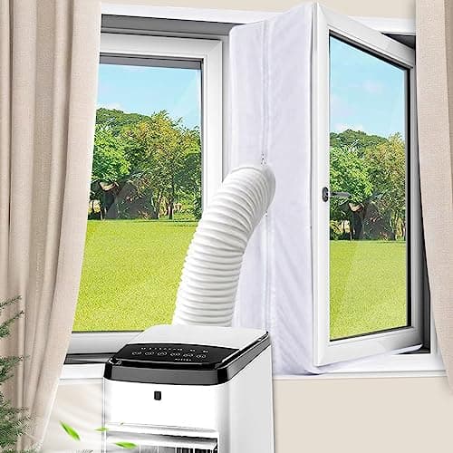 Phantasy® Guarnizione Universale per Finestre per Condizionatore Portatile 300CM, Condizionatore Portatile Kit Finestra per Tutti Climatizzatori Mobili, Facile da Montare con zip, Chiusura a Strappo