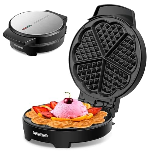 Piastra per waffle | 1000 Watt | Macchina per waffle | Macchina per waffle | Paninigrill | Tostapane | Waffle Maker | Griglia elettrica | Tecnologia Cool Touch | Rivestimento antiaderente |