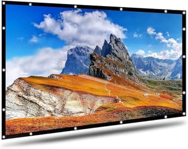 Schermo di Proiezione 100'' Telo per Proiettore 16:9, Univesale Tenda per Proiettore