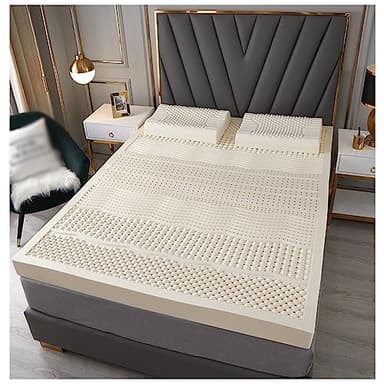 ARyako Materasso in Lattice Naturale Al 100%,Compressione E Nessuna Deformazione,Ventilazione Dei Pori A Nido D'ape,Morbido E Confortevole,Materasso in Lattice,5cm,90x190cm(35x75in)