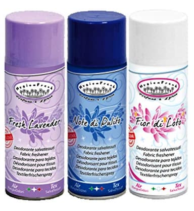 Hygienfresh Fior di Loto Note di Pulito Fresh Lavender 3 deodorante spray 400 ML per tessuti, abiti, tende, divani, scarpe e in ambiente domestico/ufficio