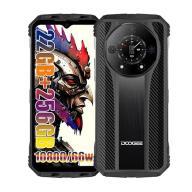 DOOGEE S110 4G Rugged Smartphone, 10800mAh /66W Batteria, Helio G99 22GB + 256GB, 6.58'' FHD+, 50MP AI Fotocamera (24MP Visione Notturna)+ 16MP + 32MP, Android 13 Cellulari Impermeabile, NFC Nero