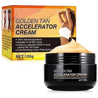 Premium Tanning Accelerator Cream, Crema Gel Accelerante Abbronzante Morbida Marrone, Intensivo, per abbronzatura naturale (100 g (Confezione da 1))
