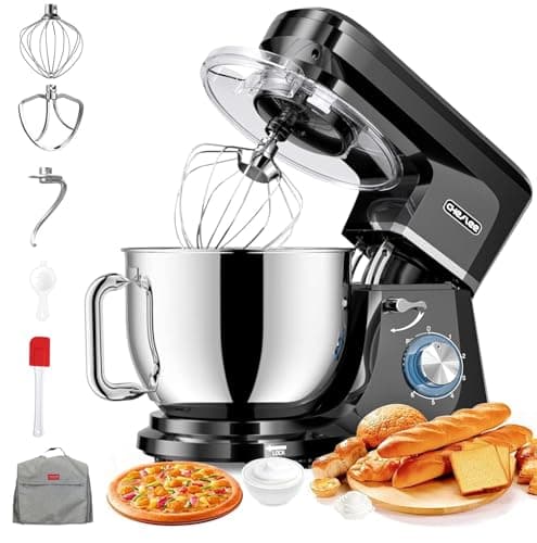 CHeflee Impastatrice Planetaria 1800W Impastatrice Professionale,7,2 L Ciotola in Acciaio inox, 6 Velocità, Ad alta potenza Multifunzione Mixer