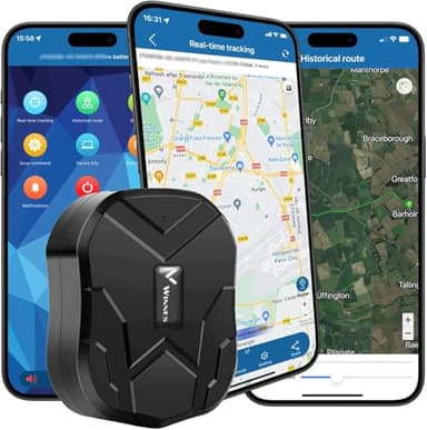 Winnes 4G Localizzatore GPS per Auto, Moto, Camion Congelatore e Altri Veicoli 10000mah GPS Tracker con Gratuita APP con Allarmi Multipli Forte Magnete Monitoraggio di Tracciamento in Tempo Reale IP65