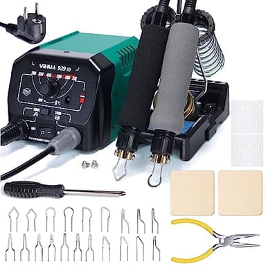 YIHUA 939-III Kit Pirografo Per Legno 2 Penna Pirografica con Pennino a Filo 2-IN-1 con 20 punta a filamento(EU PLUG)