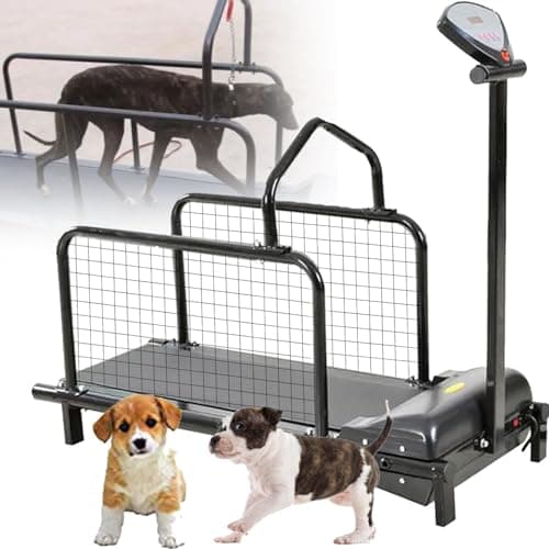 Tapis Roulant per Cani di Taglia Grande, Macchina da Corsa per Animali Domestici per Esercitazioni di Piccoli e Medie Cani, Intervallo di Velocità 0,8-6 Km/H, Carico Massimo 80 Kg/176Lbs