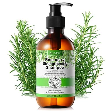 Shampoo rinforzante alla menta e rosmarino con biotina,Lo shampoo al rosmarino favorisce la crescita dei capelli,previene la caduta dei capelli,deterge delicatamente e nutre il cuoio capelluto,300 ml