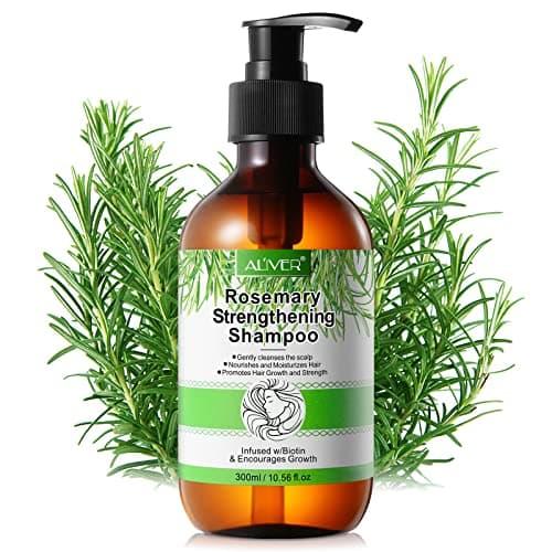 Shampoo rinforzante alla menta e rosmarino con biotina,Lo shampoo al rosmarino favorisce la crescita dei capelli,previene la caduta dei capelli,deterge delicatamente e nutre il cuoio capelluto,300 ml
