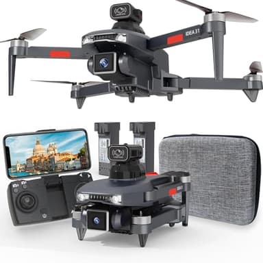 TTROARDS 31P Drone con Telecamera 4K Adulto 360° Evita Ostacoli Motore senza Spazzole 5G WiFi Droni Pieghevole con 2 Batterie Controllo APP