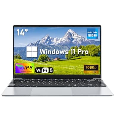 NIAKUN Computer portatile da 14 pollici, laptop per studenti, 16 GB di RAM 1 TB SSD, processore portatile N5095 (fino a 2,9 Ghz), display FHD 1920 x 1080, 5000 mAh, scheda TF, WIFI 5