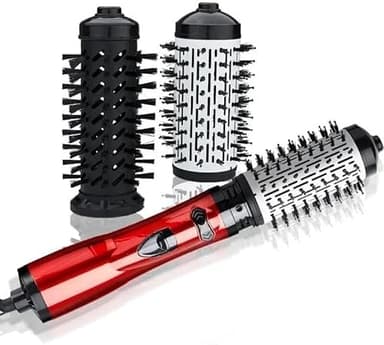 Styler ad aria calda e asciugacapelli rotante 3 in 1, spazzola asciugacapelli rotante a 360° per asciugare i capelli, arricciare i capelli, raddrizzare i capelli, spazzola elettrica agli ioni negativi