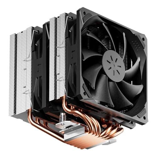 upHere gaming Dissipatore CPU ad Alte Prestazioni, 6 Tubi di Calore e Raffreddatore ad Aria a Torre Doppia, Ventola PWM 2x120mm, Compatibile Intel LGA 2011/2066 (X79/X99) e AMD AM4/AM5, D6SEK