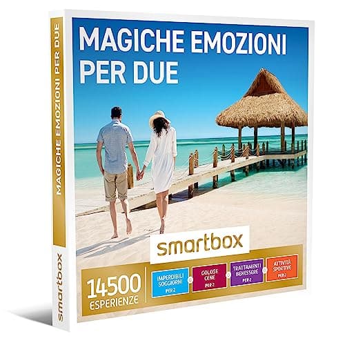 smartbox - Cofanetto Regalo per Uomo o Donna - Magiche Emozioni per Due - Idee Regalo Originale - Un Soggiorno o Una Cena o Una Pausa Benessere o un'attività di Svago per 2 Persone