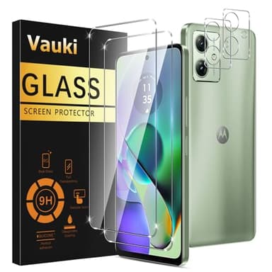 Vauki Vetro Temperato per Motorola Moto G54 5G/Moto G64 5G Pellicola Protettiva con Protezione Fotocamera [2+2 Pezzi] Durezza 9H Anti-Graffio Anti-impronte Trasparente Senza Bolle Vetrino Schermo
