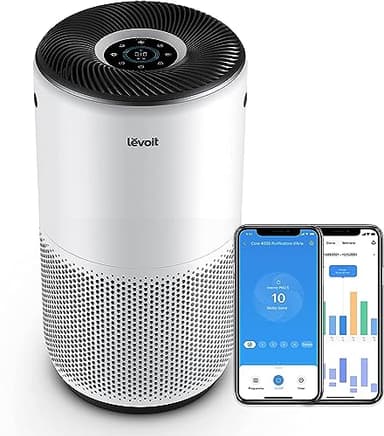 LEVOIT Purificatore d'Aria Smart con APP e ALEXA, Depuratore CADR 400m³/h fino a 83m², 24dB Silenziosa, Display PM2.5, Filtro HEPA, Elimina 99.97% di Allergi Polline Polvere Odori per Casa