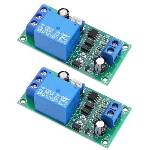 Create idea 2 PCS DC 12 V Modulo Relè Ritardo Temporizzato 55x28x18.4mm 0~60 Secondi Temporizzatore Ritardo Regolabile Scheda Controller Ritardo Relè Per Elettronica Domestica Automotive