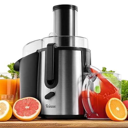 Twinzee Centrifuga 850W Estrattore Frutta e Verdura – Juicer con Bocca da 75 mm e 2 Velocità