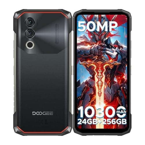 DOOGEE Blade 10 Power Rugged Smartphone, 24(6+18) GB+256GB, 10300mAh, Smartphone 90Hz 6.6” HD+ IPS, Octa Core Android 14, 50MP+8MP, Triple Card Slot, Fingerprint ID/Face Unlock/NFC/OTG, Nero