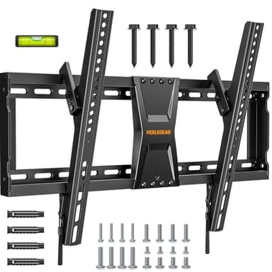 Perlegear Supporto TV Parete da 37-82 Pollici, Staffa TV Inclinabile Fino a 60 kg, Braccio TV Max VESA 600x400 mm, PGLT5