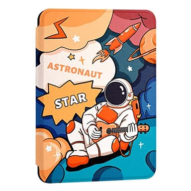 Nuovo Kindle (versione 2022) | Il Kindle più leggero e compatto, ora con un display ad alta risoluzione da 6", 300 ppi e il doppio dello spazio di archiviazione,Custodia Kindle/chitarra astronauta