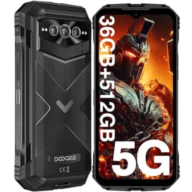 DOOGEE VMAX PLUS 5G Rugged Smartphone [2024], 36GB + 512GB(TF 2TB), 22000mAh Batteria, 200MP AI Tripla Fotocamera, Android 14 Telefono Indistruttibile, 6,58" FHD+ 120Hz, Impronte Digitali NFC/OTG