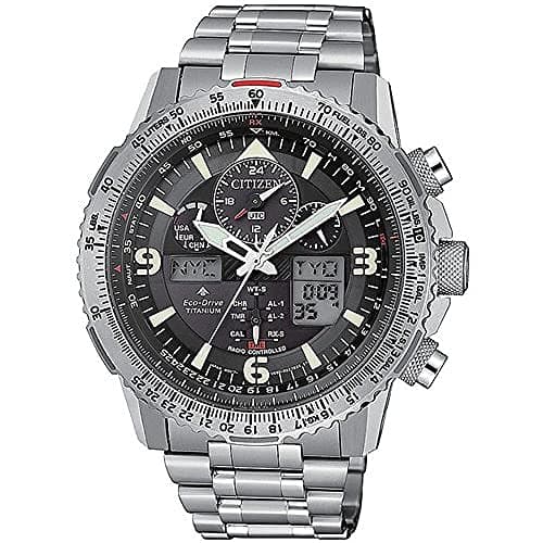 Citizen Orologio al quarzo Radio Controlled, Eco Drive, Nero, 20 ATM, JY8100-80E, Gioielleria, Gioielleria