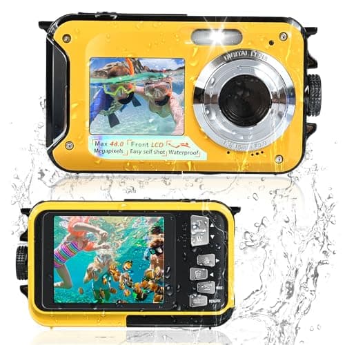 Macchina Fotografica Subcquea, Comius Sharp Fotocamera Subacquea Digitale 10FT FHD Video 30MP Photo 16X Digital Zoom con Scheda di Memoria da 32G per Selfie Subacquei, Immersione, Nuoto