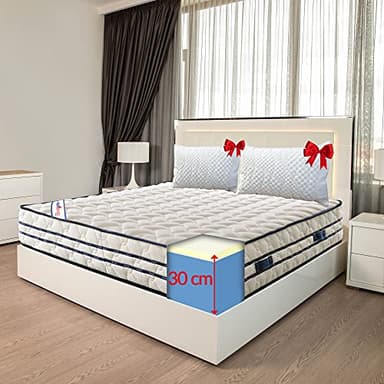 ITALYMATERASSI, MATERASSO Matrimoniale 160x190 cm, Materasso memory molto alto, materasso H30 cm, anche per pesi Extra e x ogni rete | Materasso DETRAIBILE come DISPOSITIVO MEDICO, Mod. MEMO30