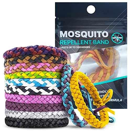 Braccialetto repellente per zanzare, confezione da 10, regolabile, in pelle priva di DEET naturale, per adulti e bambini, protezione repellente per insetti 350 ore
