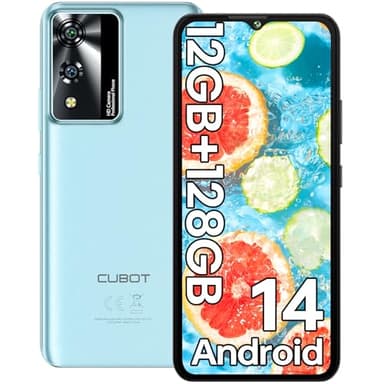 CUBOT A10 Smartphone Android 14, 12(4+8) GB+128GB/1TB, Octa-Core, 6.56" HD+/90Hz Display Telefono Cellulare, 48MP+16MP Fotocamera, 5100mAh, Dual SIM 4G Telefoni Offerta, Face ID/GPS/3.5mm Jack (Blu)