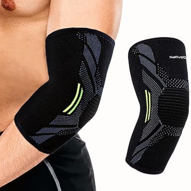 NativoDex Gomitiera per Epicondilite e Tendinite, Tutore A Compressione Per Gomito, Fascia Gomito Palestra, Crossfit, Tennis, Golf
