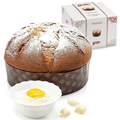 GILBER, Panettone Pandorato, Soffice, senza Uvetta e Canditi, 900g, Made in Italy, Confezione Regalo Astuccio in Cartone, panettoni artigianali Torino