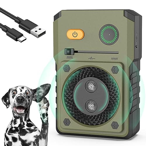 Antiabbaio per Cani, 50FT Ultrasuoni per Cani, 3 Modalità Dispositivo Anti Abbaio Ricaricabili, Automatico Dissuasore per Cani, Sicuro Anti Abbaio per Cani Taglia Piccola Media Grande Interni Esterni