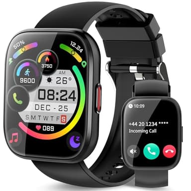 Smartwatch Uomo Donna, 1,85'' Orologio Smartwatch con Effettua/Risposta Chiamate, 112 Modalità Sportive Fitness Tracker con Contapassi/Sonno/Cardiofrequenzimetro, IP68 Smart Watch per Android iOS
