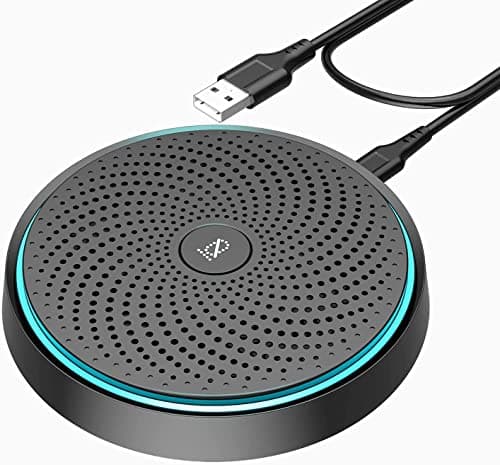 MONODEAL Microfono USB per Conferenza, Microfono per PC Video Conferenza, Registrazione, Skype, Classe Online, Giochi, Zoom, Plug & Play Compatibile con Mac Windows PC