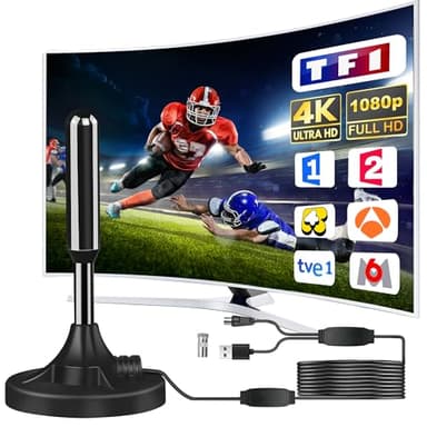 liuwei Antenna Tv Interna Amplificata Potente, 2025 Nuova Antenna Tv Interna, 500 Chilometri Di Ricezione A Lungo Raggio Con 360 Gradi Di Spazio Morto（1）