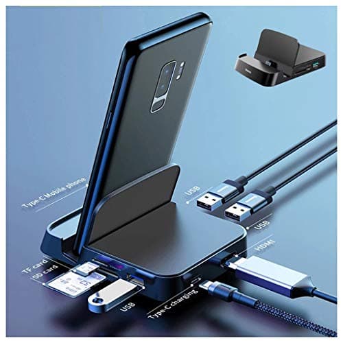 QMZDXH Docking Station HUB USB Tipo C 7 in 1, Hub USB C da 15 W Adattatore HDMI Dock Compatibile Samsung S10 S9 Dex Pad Station L'adattatore di Alimentazione può Essere Utilizzato
