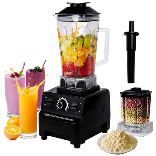 Frullatore da 1500 W, frullatore professionale da 2 l, combinazione di frullati da 600 ml, 6 lame affilate, frullatore ad alte prestazioni per frullati, frappè, bevande congelate, salse