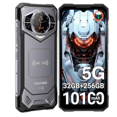 DOOGEE S200 Rugged Smartphone 5G, Dimensity 7050 Octa Core, 1.32" Rear Schermo, 32GB+256GB,10100mAh Telefono Indistruttibile, 6.72”FHD 120 Hz, 100 MP+20 MP+2 MP Fingerprint/Face ID/NFC/WiFi6/IP68/GPS